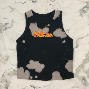 Tie-dye bleach tank top